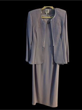 NWT R&M Richards Lavender Satin 2 piece Dress
